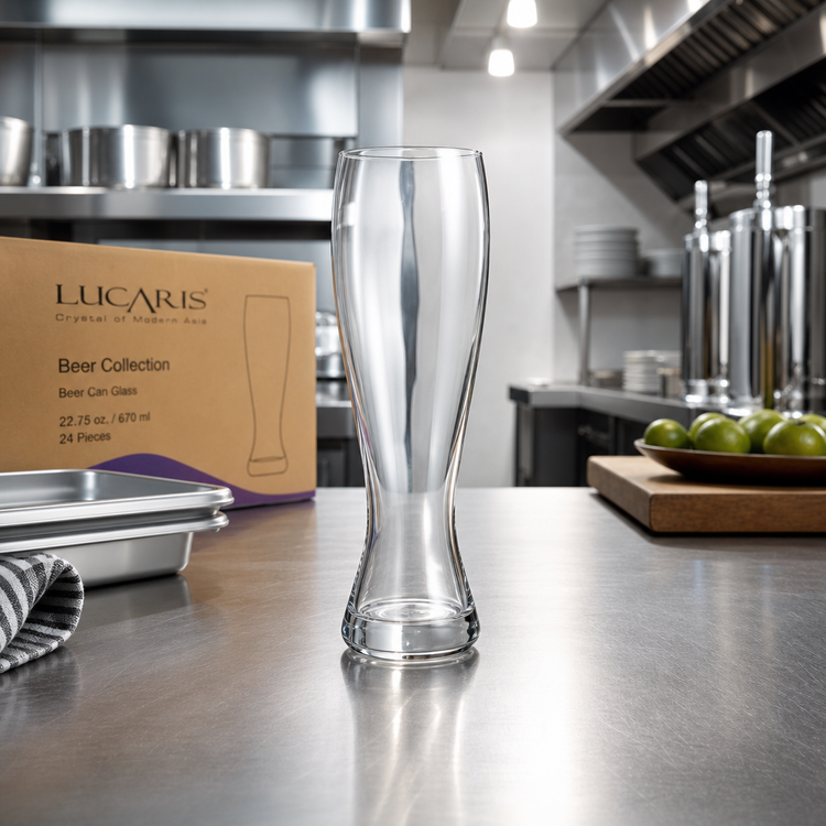 Product image #2 for Lucaris 22.75 oz Stemmed Footed Beer Can Glass, 24/Case