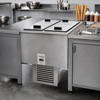Thumbnail image #2 for Delfield N227P 12-Gallon Self-Contained Drop-In Ice Cream Dipping Freezer with Stainless Steel Hinged Flip Cover