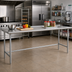 Thumbnail image #2 for Advance Tabco 144-Inch x 30-Inch 16 Gauge 430 Stainless Steel Work Table with 1-1/2-Inch Rear Up-Turn and Galvanized Base
