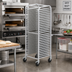 Thumbnail image #2 for Winco 26-Tier Aluminum Pizza Pan Rack with Casters, 800 lb. Capacity