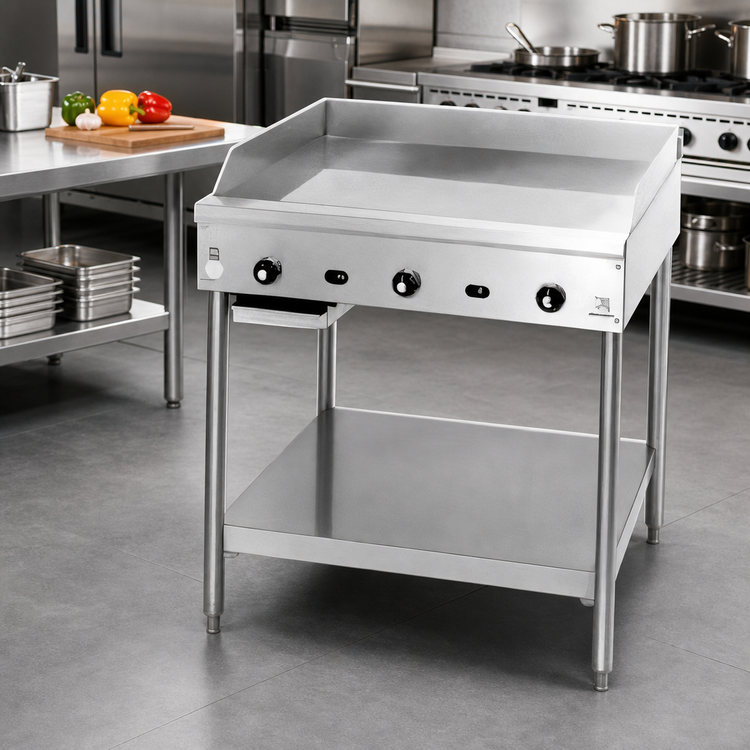 Product image #2 for Supreme JGT-2448-F 48 Inch Floor Model Gas Griddle with Thermostatic Controls