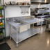 Thumbnail image #2 for Serv-Ware 48-Inch Left Sink Table with 1 Bowl, 304 Stainless Steel