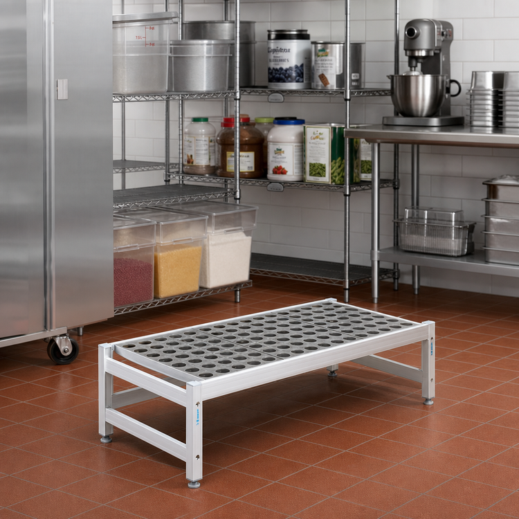 Product image #2 for Fermostock 35" x 22" x 12" Aluminum Dunnage Rack, 800 lb. Per Shelf