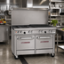 Thumbnail image #2 for Southbend Ultimate 48-Inch Gas Restaurant Range with 2 Open Burners, 36-Inch Charbroiler, Standard Oven, Cabinet Base and Wavy Grates