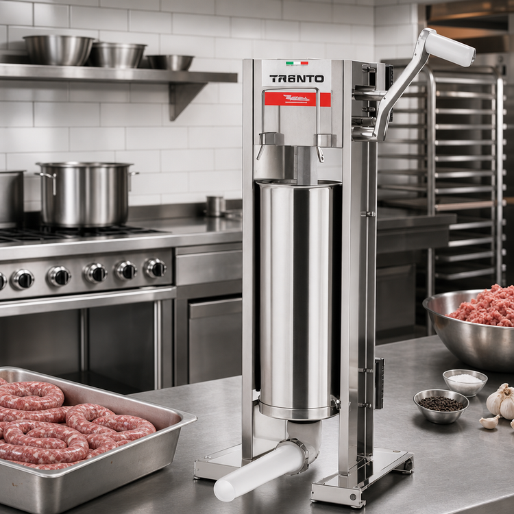 Product image #2 for Trento Manual Vertical Sausage Stuffer, 2-Speed Gear Drive, 18 lb Capacity