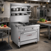 Thumbnail image #2 for Southbend Platinum 36-Inch Heavy Duty Commercial Gas Range with 4 Open Burners and 12-Inch Griddle, Cabinet Base