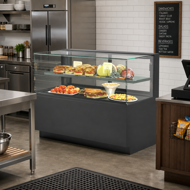 Product image #2 for Structural Concepts Reveal® NR7240RSV 71-3/4-Inch Freestanding Full-Service See-Thru Refrigerated Service Case