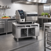 Thumbnail image #2 for RATIONAL iVario 2-XS Electric Height-Adjustable Equipment Stand with Pull-Out Shelves