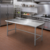 Thumbnail image #2 for Eagle Spec-Master 108-Inch x 24-Inch Stainless Steel Work Table with Rear Upturn and Open Tubular Base