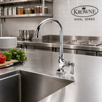 Thumbnail image #2 for Krowne Royal Series 16-203L Single Pantry Deck-Mount Faucet, 6-Inch Gooseneck Spout, Low Lead, Ceramic Valves