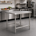 Thumbnail image #2 for Heavy Duty Stainless Steel Work Table with H-Frame Open Base, 48