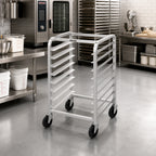 Thumbnail image #2 for Channel Manufacturing 427A Half-Height Aluminum End-Load Bun Pan Rack, 5-Inch Spacing, 5-Pan Capacity, Swivel Casters
