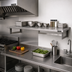 Thumbnail image #2 for Eagle Group Cooking Line Heavy Duty Wall-Mounted Stainless Steel Shelf, 72 Inch W x 18 Inch D