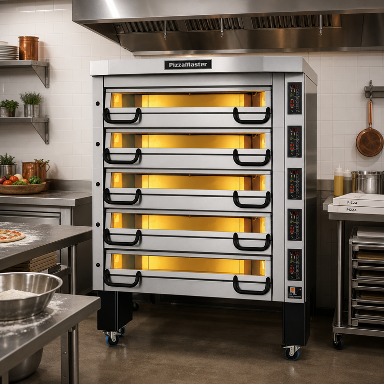Product image #2 for PizzaMaster PM 945ED Full-Size 5-Deck Stone Hearth Electric Pizza Oven