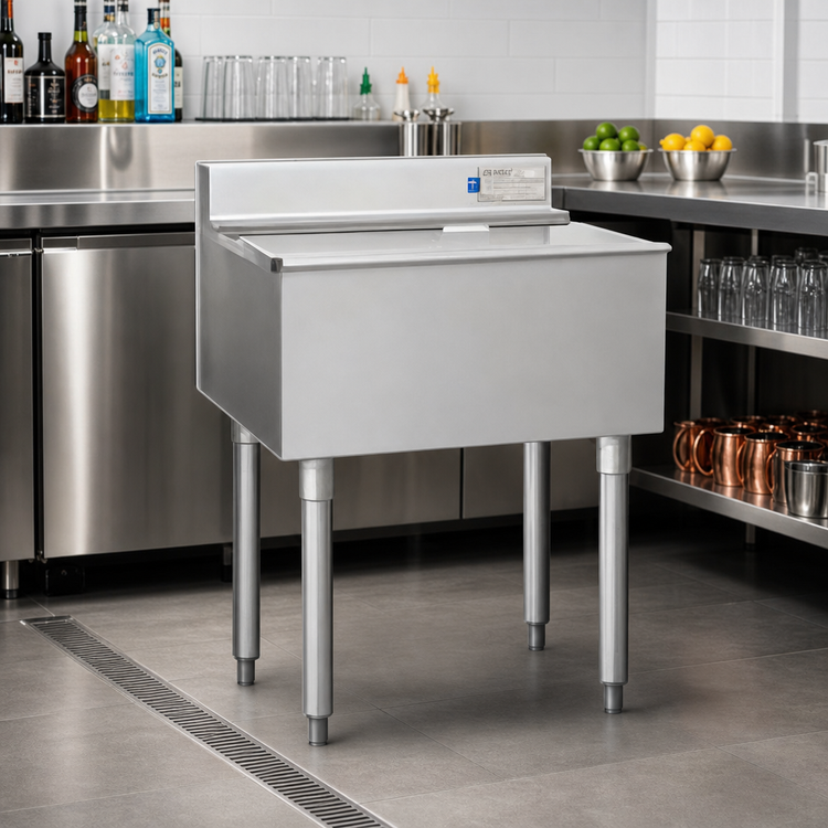 Product image #2 for Eagle Group 2200 Series Underbar Ice Bin/Cocktail Unit, 36 x 24 Inches, 151 lb. Capacity