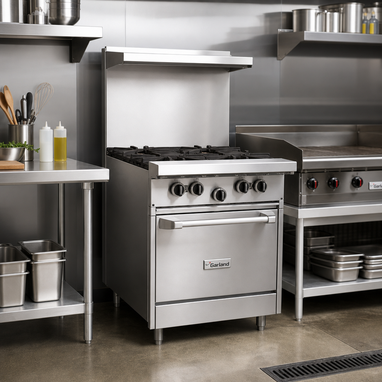 Product image #2 for Garland U Series 24-Inch Gas Restaurant Range with 24-Inch Griddle and Space Saver Oven