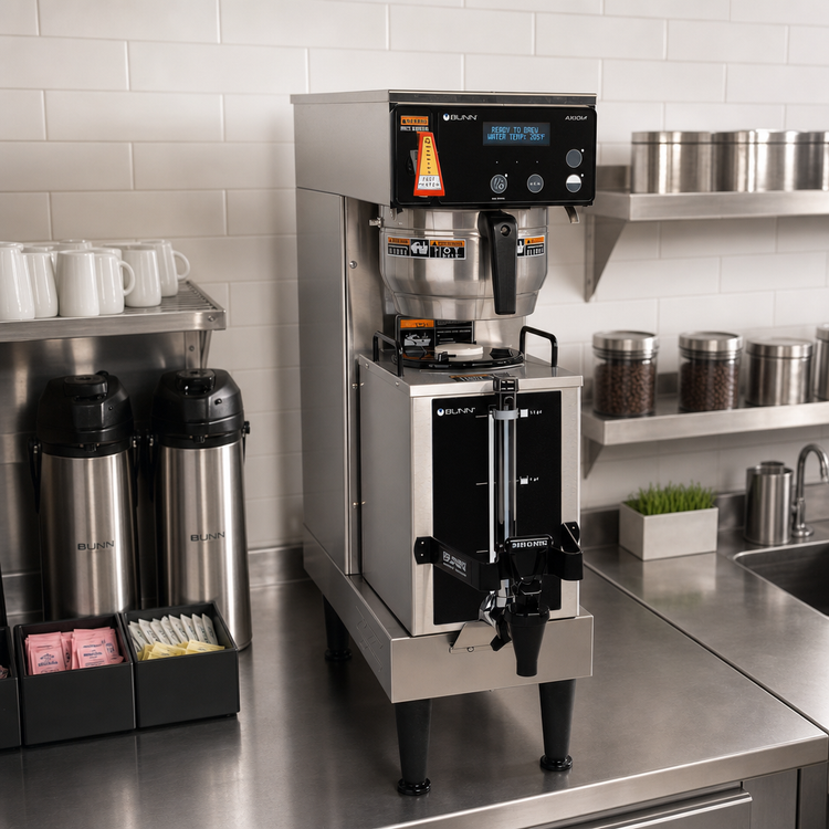 Product image #2 for BUNN AXIOM®-15-3 Single Satellite Coffee Brewer with 200 oz Tank, 4.5 Gallons/Hour