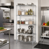 Thumbnail image #2 for EAGLEbrite 5-Tier Starter Wire Shelving Unit, 42W x 18D x 86H, Zinc Finish