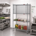 Thumbnail image #2 for EAGLEbrite Zinc Security Enclosure Kit for Wire Shelving, 30 x 21 Inches, Single Flip-Up Door