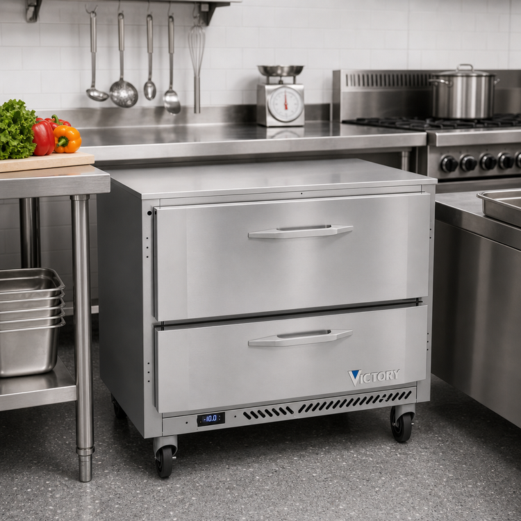 Product image #2 for Victory VUFD36HC-2 36-Inch Undercounter Drawer Freezer, 2 Drawers, 8.69 Cu. Ft.