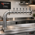 Thumbnail image #2 for Micro Matic USA TT-L-6KR-11 6-Faucet Single-Column Polished Stainless Steel Glycol-Cooled Countertop Draft Tower