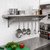 Thumbnail image #2 for Advance Tabco Special Value Series Wall-Mounted 60-Inch Stainless Steel Shelf with Pot Rack