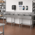 Thumbnail image #2 for Advance Tabco 100-Inch 5-Station ADA Compliant Freestanding Multiwash Hand Sink
