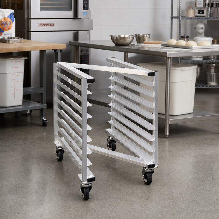 Product image #2 for New Age Half-Size Mobile Z-Type Nesting Bun Pan Rack, 8-Pan Capacity