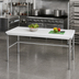 Thumbnail image #2 for Advance Tabco Poly-Vance 48 Inch x 30 Inch Poly Top Work Table with Stainless Steel Base