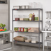 Thumbnail image #2 for Valu-Master 4-Tier Add-On Wire Shelving Unit, 72-Inch W x 18-Inch D x 74-Inch H, Pewter Gray Epoxy