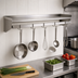 Thumbnail image #2 for Eagle Group 48-Inch x 12-Inch Wall-Mounted Stainless Steel Pot Rack Shelf with Removable Hooks