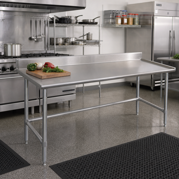 Product image #2 for Eagle Spec-Master Marine Series 144-Inch x 36-Inch Stainless Steel Work Table with 4-1/2-Inch Backsplash