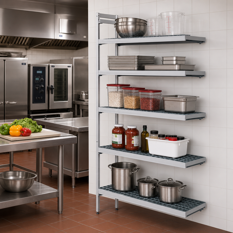 Product image #2 for Fermostock 5-Tier Add-On Polymer Shelving Expansion Kit, 31 x 18 x 83 Inches