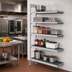 Thumbnail image #2 for Fermostock 5-Tier Add-On Polymer Shelving Expansion Kit, 31 x 18 x 83 Inches
