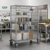 Thumbnail image #2 for Metro Super Erecta Mobile Chrome-Plated Wire Security Cage Unit, 65W x 27-1/4D x 68-1/2H