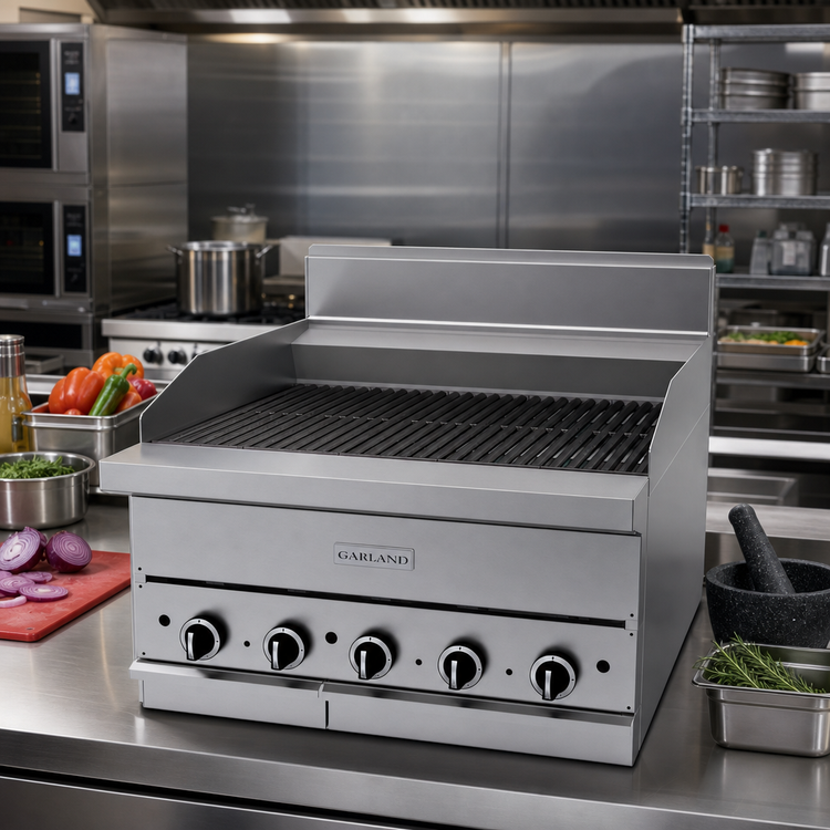 Product image #2 for Garland G30-BRL G Series 30-Inch Countertop Gas Charbroiler with Ceramic Briquette Heat