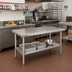 Thumbnail image #2 for John Boos Stallion 30-Inch x 24-Inch Budget Stainless Steel Top Work Table with Adjustable Undershelf