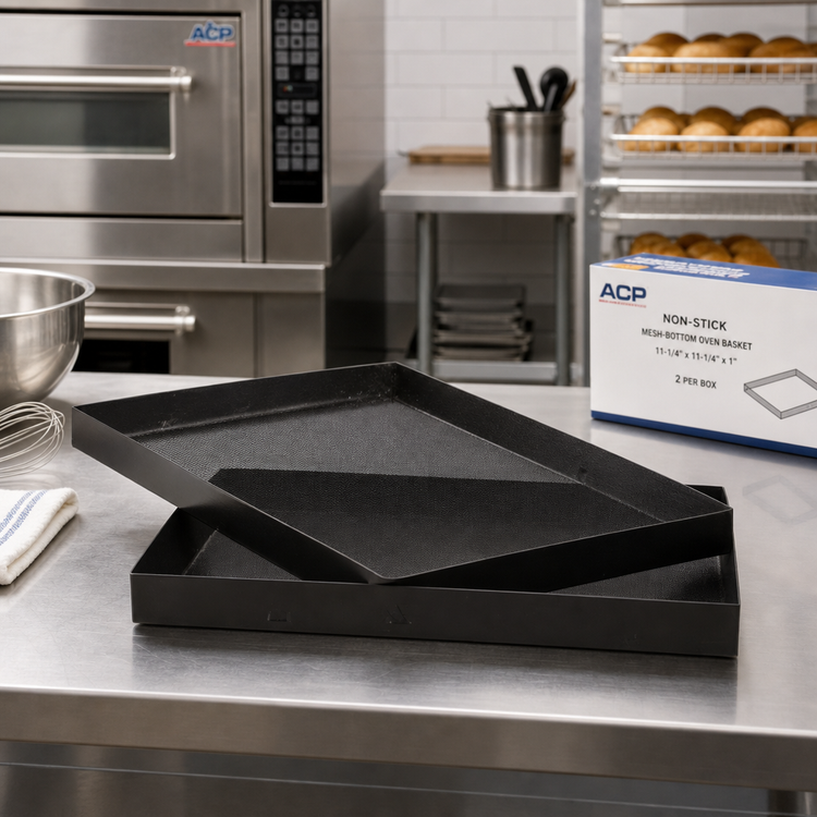 Product image #3 for ACP Non-Stick Mesh-Bottom Oven Basket, 11-1/4 x 11-1/4 x 1 Inch, 2 Per Box