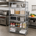 Thumbnail image #2 for Quantum 5-Shelf Wire Shelving Starter Kit, 48 x 24 x 63 Inches, Chrome Plated