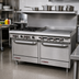 Thumbnail image #2 for Southbend S-Series 60-Inch Gas Restaurant Range with 2 Open Burners, 48-Inch Thermostatic Griddle, and 2 Standard Ovens