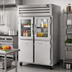 Thumbnail image #2 for True SPEC SERIES 2-Section Pass-Thru Refrigerator with Glass & Stainless Steel Half Doors