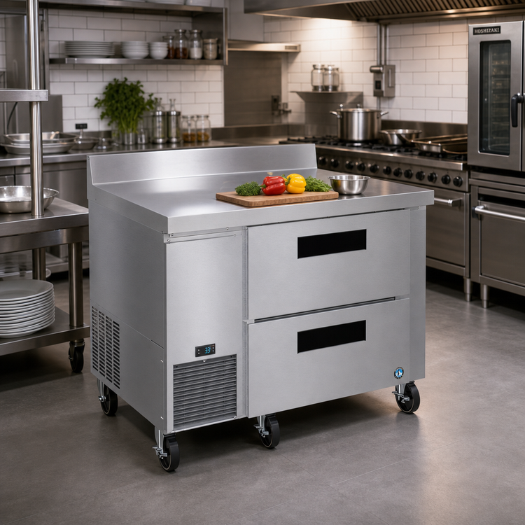 Product image #2 for Hoshizaki Steelheart One-Section 46-Inch Worktop Refrigerator with Two Drawers