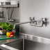Thumbnail image #2 for Equip 8-Inch Wall Mount Mixing Faucet with 18-Inch Swing Nozzle and Ceramic Cartridges