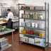 Thumbnail image #2 for Cambro Camshelving Basics Plus 5-Tier Solid Add-On Polymer Shelving Unit, 24