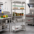 Thumbnail image #2 for Eagle Group 5-Tier Stationary Starter Wire Shelving Unit with QuadTruss Shelves, 30 x 18 x 86 Inches, Stainless Steel Finish
