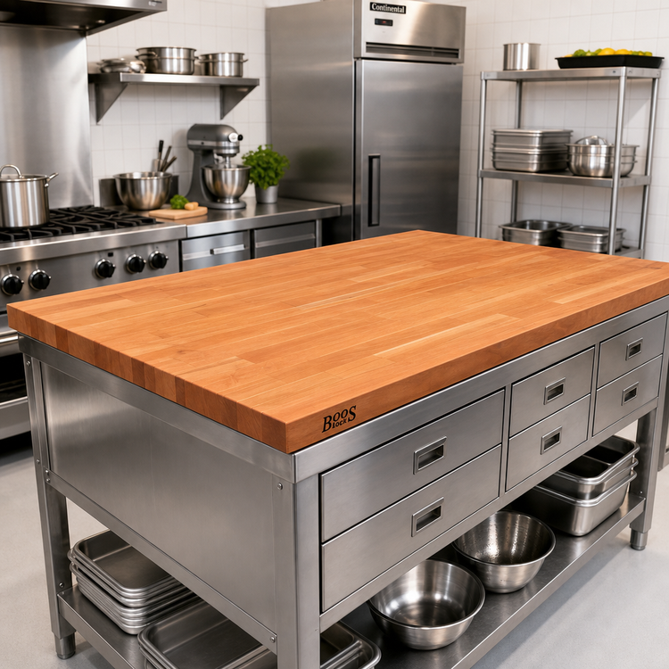Product image #2 for Boos Block American Cherry Edge Grain Kitchen Countertop, 60 x 42 Inch, 1-1/2 Inch Thick, Oil Finish