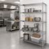 Thumbnail image #2 for Quantum Wire Shelving Starter Kit, 72W x 36D x 86H, 4-Shelf, 304 Stainless Steel