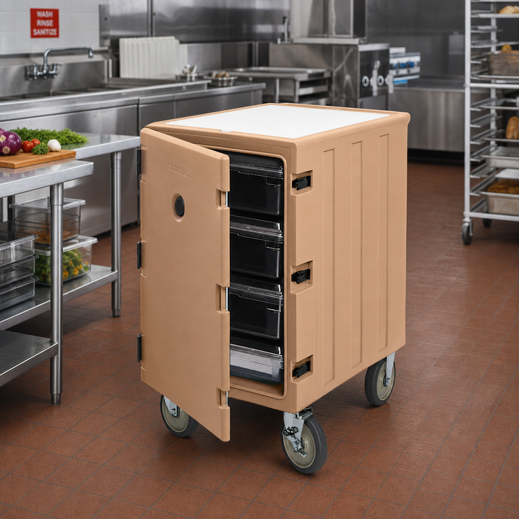 Product image #3 for Cambro Camcart Insulated Food Storage Box Cart with Removable Cutting Board, Holds 18 x 26 Inch Boxes