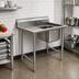 Thumbnail image #2 for Eagle Group 1-Compartment Commercial Sink with Left Drainboard, 18 x 24 Bowl, 40-3/4 Inch W