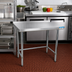 Thumbnail image #2 for BK Resources Open Base Riser Top Work Table, 30 x 18 Inches, 18-Gauge 430 Stainless Steel Top